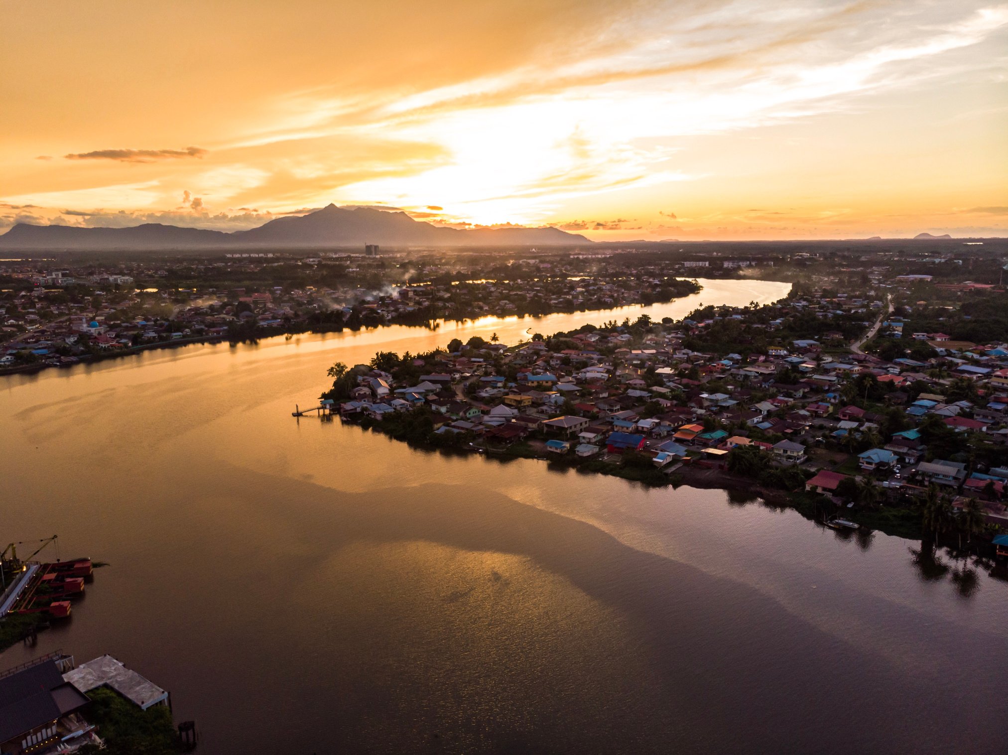 Sunset in Sarawak River